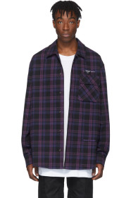 Off-White - ブラック フランネル チェック シャツ