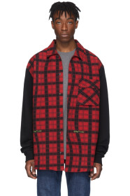 Off-White - レッド & ブラック コントラスト スリーブ シャツ