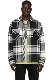 Off-White - SSENSE 限定 ホワイト & ブラック ステンシル シャツ