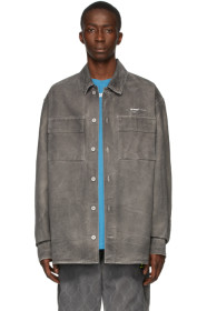 Off-White - Black Denim Arrows Over Shirt