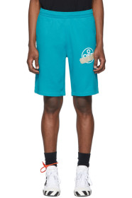 Off-White - Blue Tape Arrows Sweat Shorts