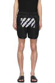 Off-White - ブラック メッシュ Airport テープ ショーツ