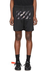 Off-White - ブラック メッシュ Caravaggio アロー ショーツ