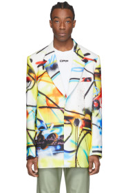 Off-White - White Futura Spray Over Blazer