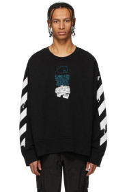 Off-White - Black & White Dripping Arrows Sweatshirt