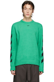 Off-White - Green Diag Sweater