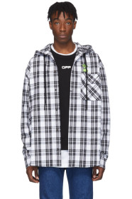 Off-White - ホワイト チェック フード シャツ
