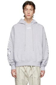 Off-White - Grey Airport Tape Hoodie