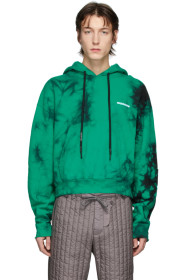 Off-White - Green Tie-Dye Contour Hoodie