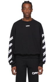 Off-White - 黑色 Airport 贴带套头衫