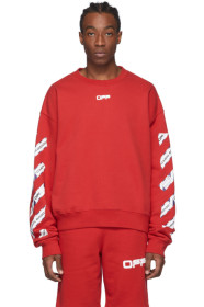 Off-White - 红色 Airport 贴带套头衫