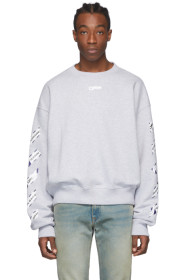 Off-White - Grey Airport Tape Sweatshirt