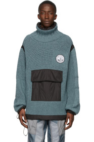 Off-White - Blue Duality Smoked Anorak Turtleneck