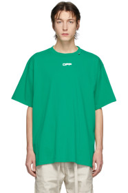 Off-White - Green Caravaggio Square Over T-Shirt