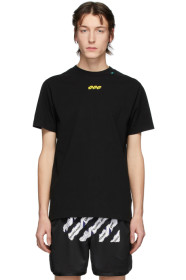 Off-White - Black & Yellow Disrupted Font T-Shirt