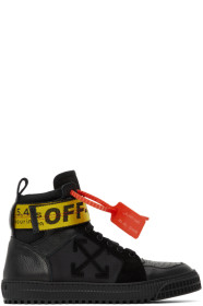 Off-White - SSENSE 限定 ブラック インダストリアル ハイトップ スニーカー