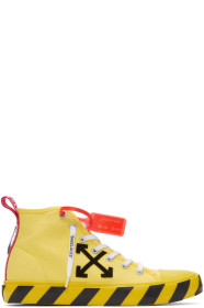 Off-White - イエロー & ブラック アロー ミッドトップ スニーカー
