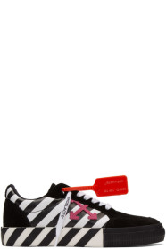 Off-White - ブラック & ホワイト Diag ロー バルカナイズ スニーカー