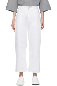 Studio Nicholson - White Ruthe Cropped Jeans