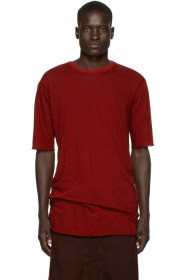Boris Bidjan Saberi - レッド カシミア タイト フィット T シャツ