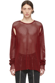 Johnlawrencesullivan - T-shirt en filet bourgogne