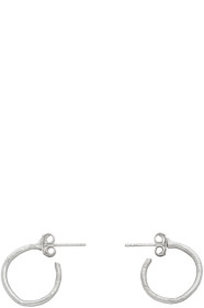 Pearls Before Swine - Silver Textured Hoop Earrings