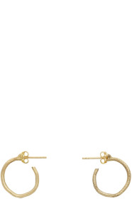 Pearls Before Swine - Gold Textured Hoop Earrings