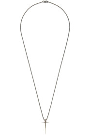 Pearls Before Swine - Collier gris acier Two-Tone Thorn Cross