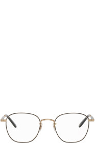 Garrett Leight - Gold & Black Grant Glasses