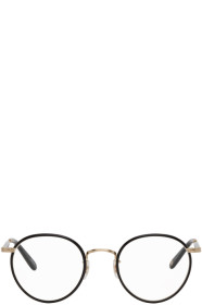 Garrett Leight - Black & Gold Wilson Glasses