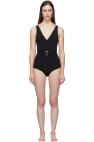 Lisa Marie Fernandez - Black Yasmin Belted One-Piece Swimsuit