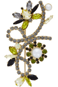 Erdem - Gold Crystal Bee Brooch