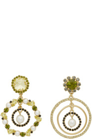 Erdem - Yellow Asymmetric Earrings
