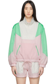 SJYP - Pink & Green Colorblock Windbreaker Jacket