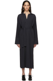 Lemaire - Robe chemise noire Polo