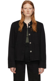 Lemaire - Blouson en denim noir Boxy