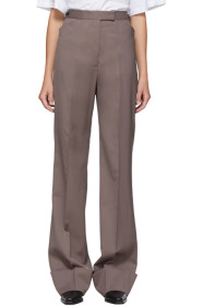 Lemaire - Taupe Wool Straight Trousers