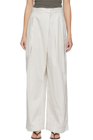 Lemaire - Off-White Asymmetrical Trousers