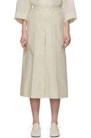 Lemaire - Off-White Linen Pleated Shorts