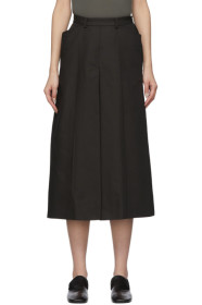 Lemaire - Black Linen Pleated Shorts
