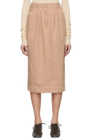 Lemaire - SSENSE Exclusive Pink Denim Baggy Skirt