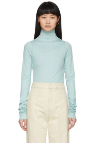 Lemaire - Blue Twisted Second Skin Turtleneck