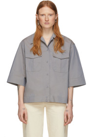 Lemaire - Grey Poplin Pocket Shirt