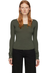 Lemaire - Pull à manches longues vert Second Skin