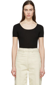 Lemaire - Black Second Skin Short Sleeve Pullover