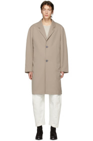 Lemaire - Beige Wool Chesterfield Coat