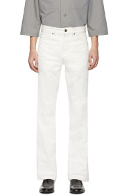 Lemaire - Off-White Denim Bootcut Jeans