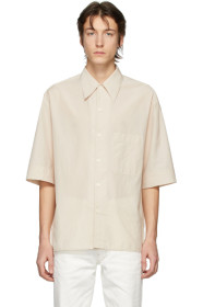 Lemaire - Beige Convertible Collar Short Sleeve Shirt