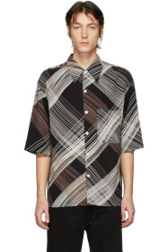 Lemaire - Black Convertible Collar Short Sleeve Shirt