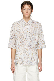 Lemaire - White & Multicolor Convertible Collar Short Sleeve Shirt